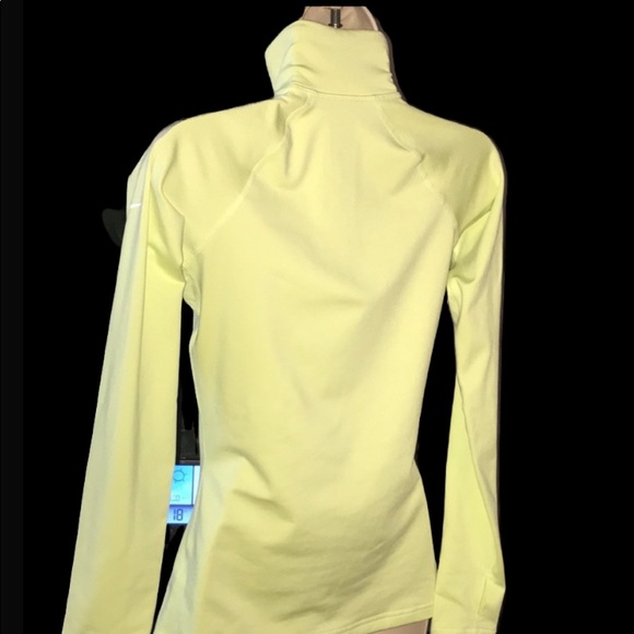 Women’s Nike Pro Dri-FIT Top 1/4 Zip Neon Green/Yellow (S) - Picture 2 of 7